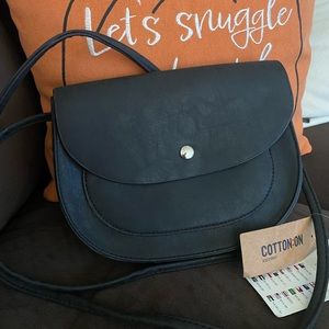 Cotton on black purse